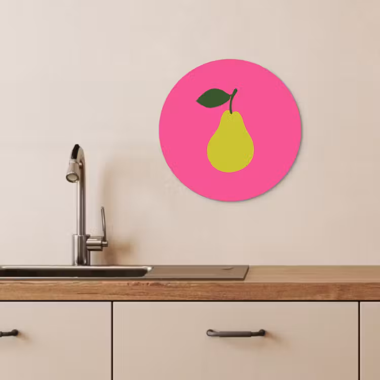 Muurcirkel - Illustratie - Fruit - Peer - Groen — 3