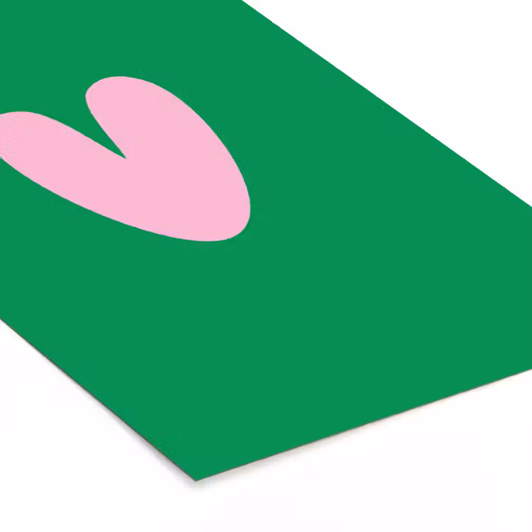 Poster met lijst - Groen - Hart - Minimalistisch - Valentijn — 7
