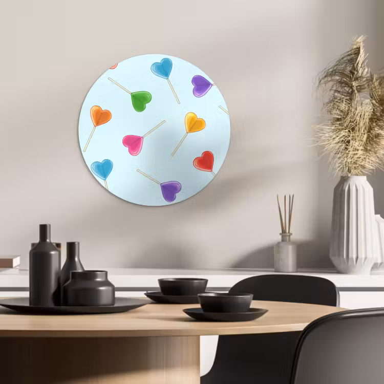 Muurcirkel - Lolly - Regenboog - Snoep — 4