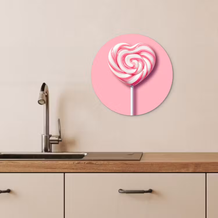 Muurcirkel - Snoep - Lolly - Hart- Roze — 4