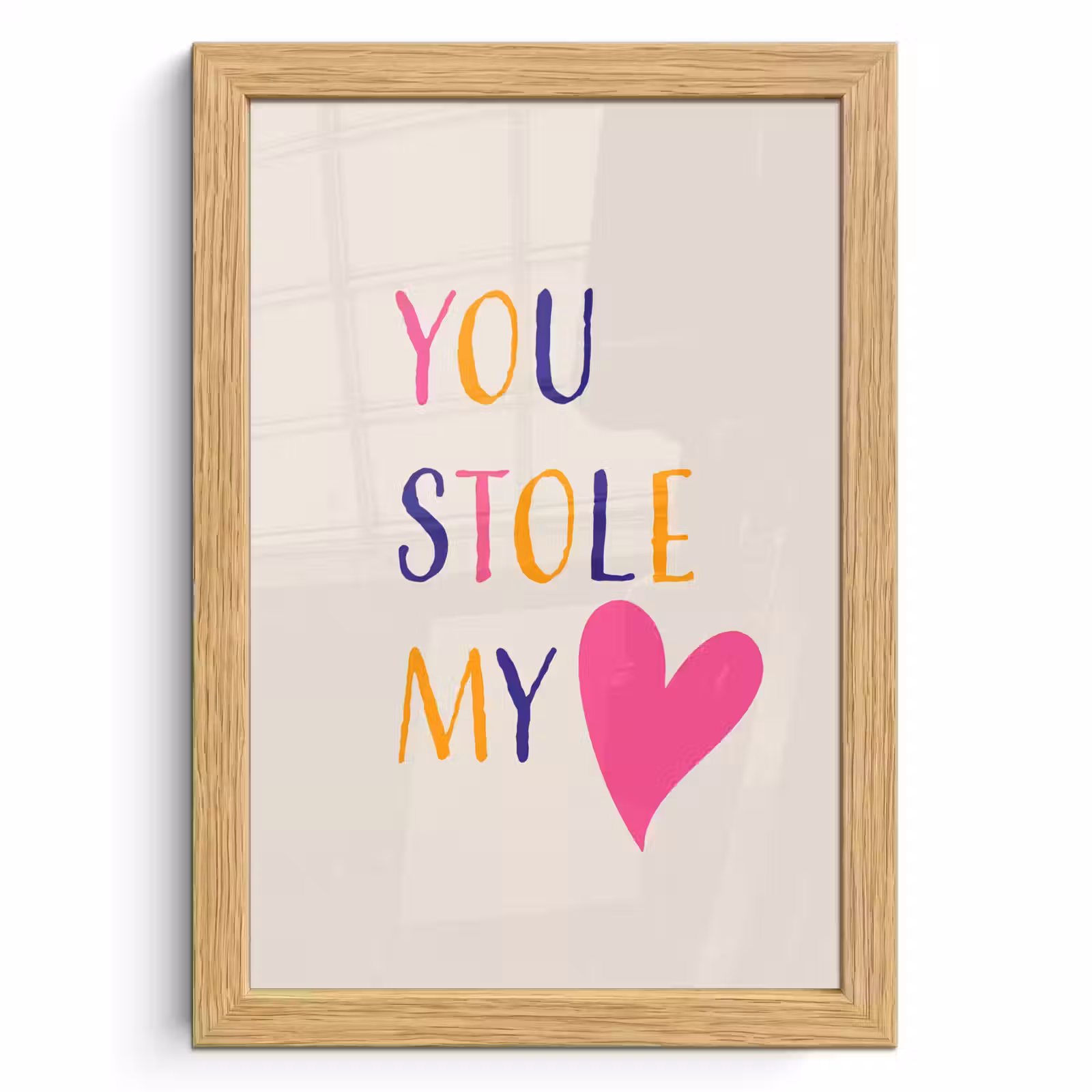 Poster met lijst - Hart - Valentijn - Tekst — 1