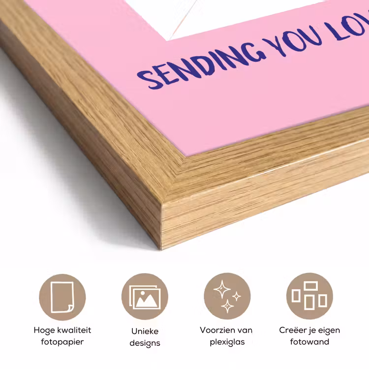 Poster met lijst - Envelop - Love - Hartjes - Valentijn — 6