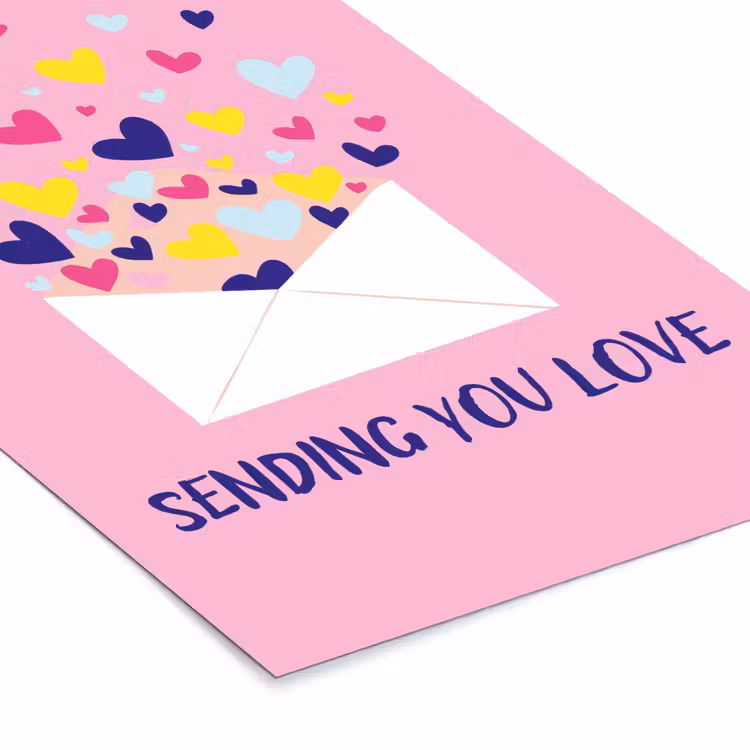 Poster met lijst - Envelop - Love - Hartjes - Valentijn — 7