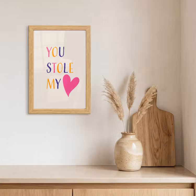 Poster met lijst - Hart - Valentijn - Tekst — 3