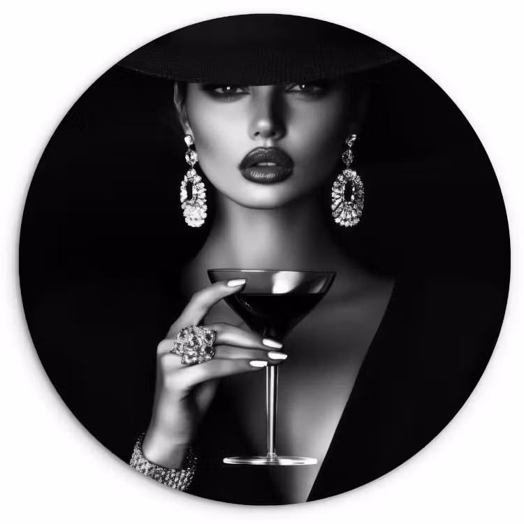 Muurcirkel - Vrouw - Cocktail - Chic — 2