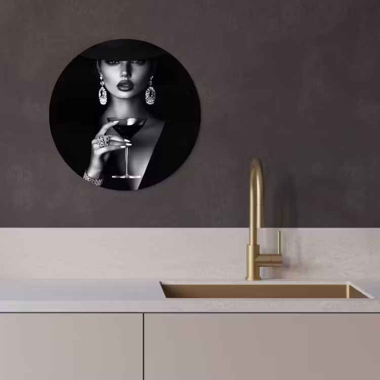 Muurcirkel - Vrouw - Cocktail - Chic — 3