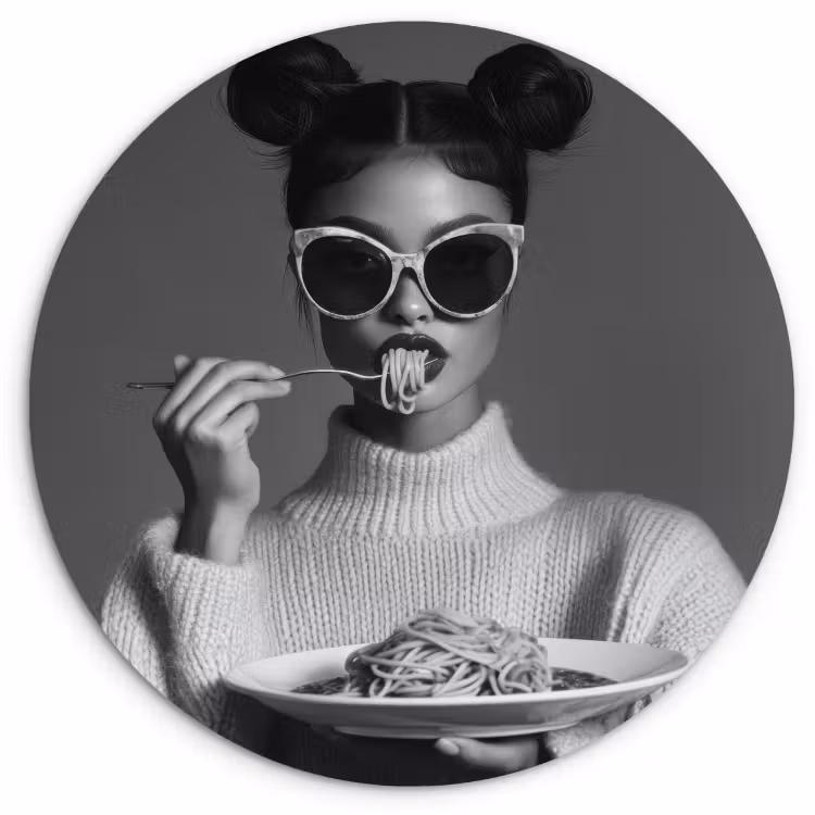 Muurcirkel - Vrouw - Pasta - Zonnebril — 2