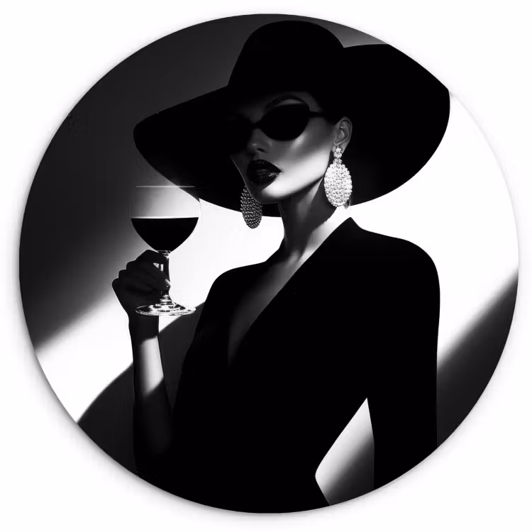Muurcirkel - Vrouw - Wijn - Chic — 2