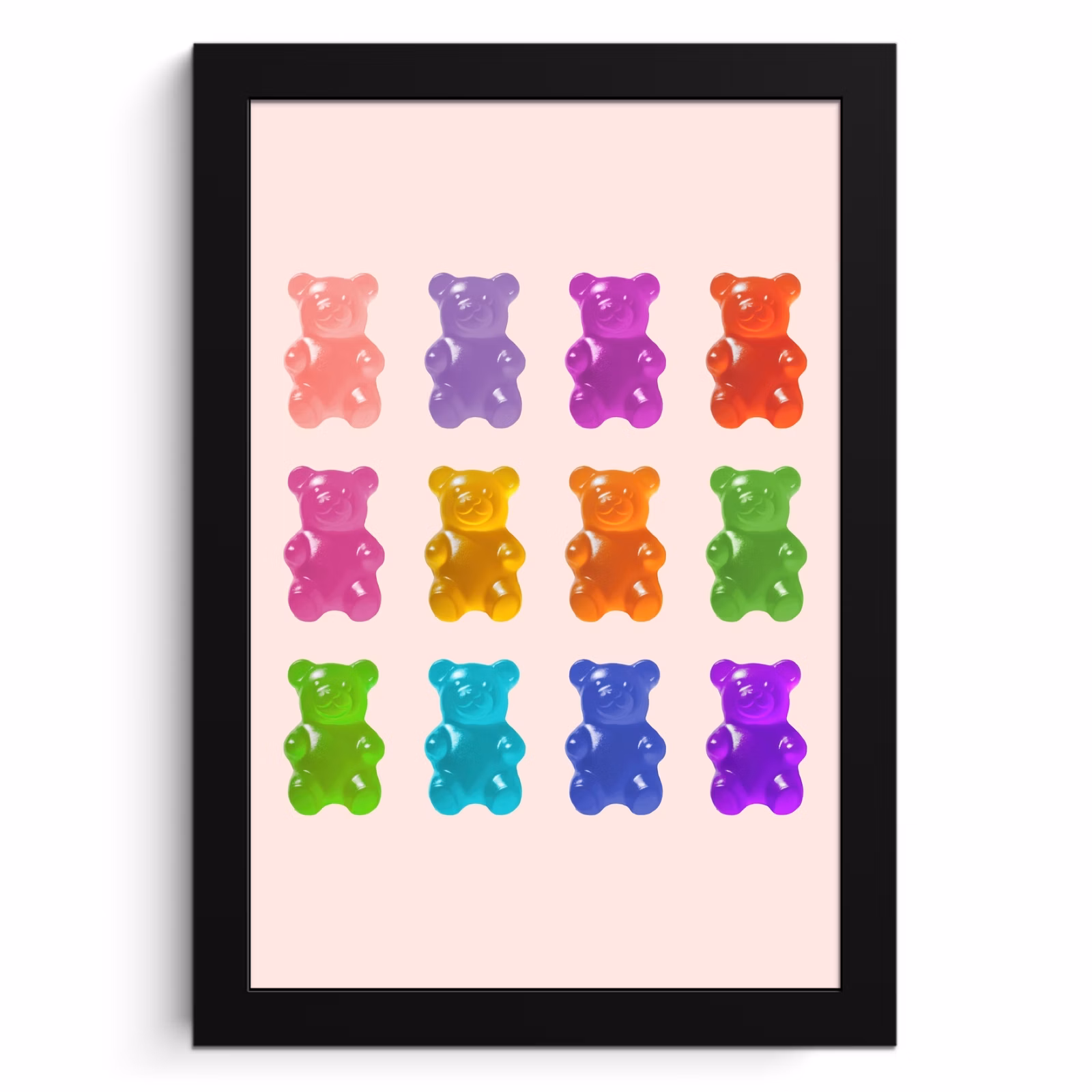 Poster met lijst - Beer - Kleurrijk - Snoep — 1