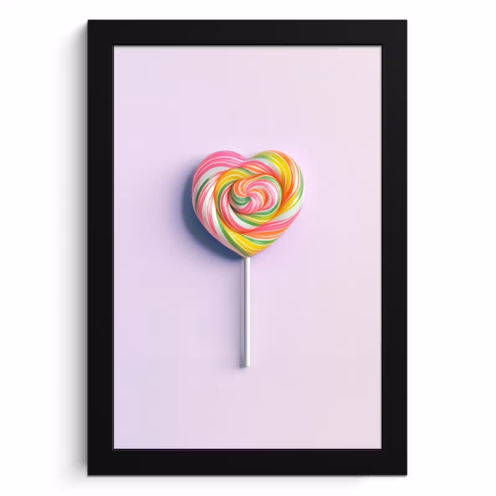 Poster met lijst - Hart - Lolly - Snoep — 1