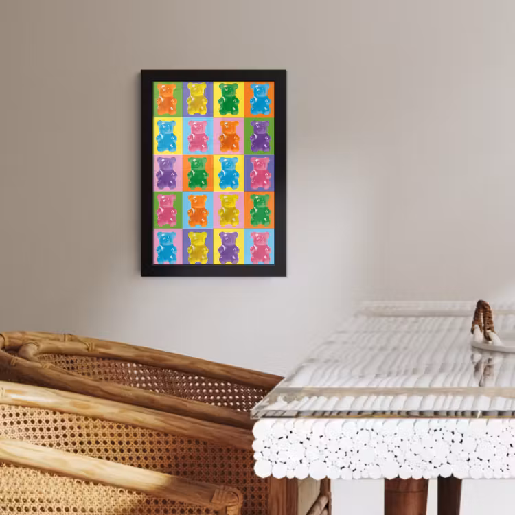 Poster met lijst - Art- Snoep - Kleurrijk — 4