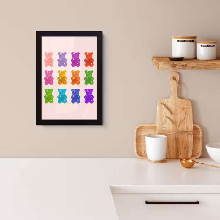 Poster met lijst - Beer - Kleurrijk - Snoep — 4