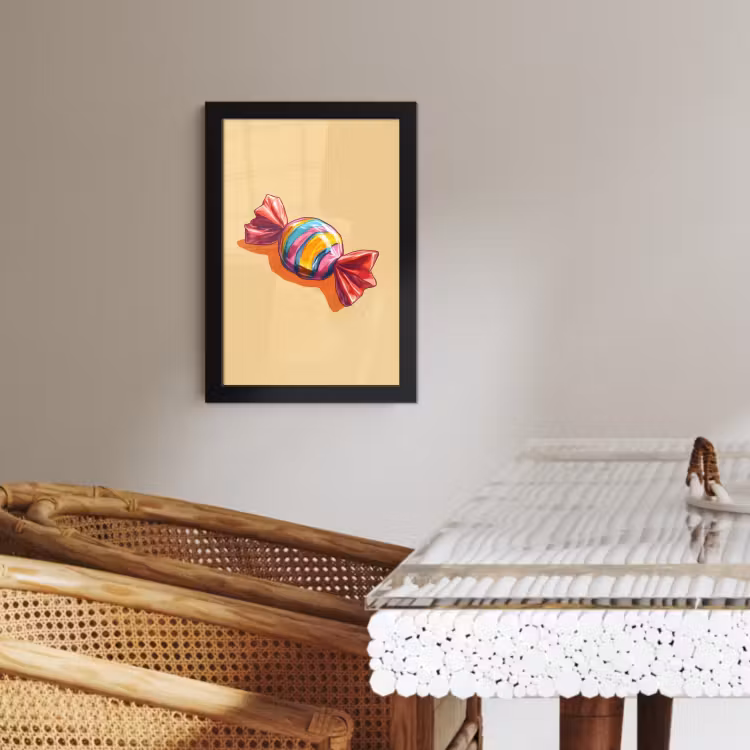 Poster met lijst - Geel - Snoep - Kleur — 4