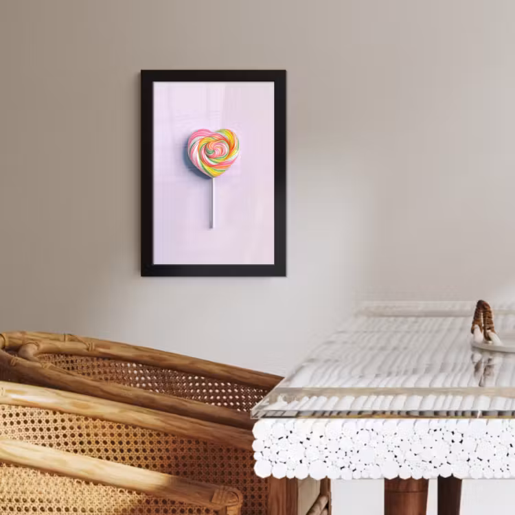 Poster met lijst - Hart - Lolly - Snoep — 4
