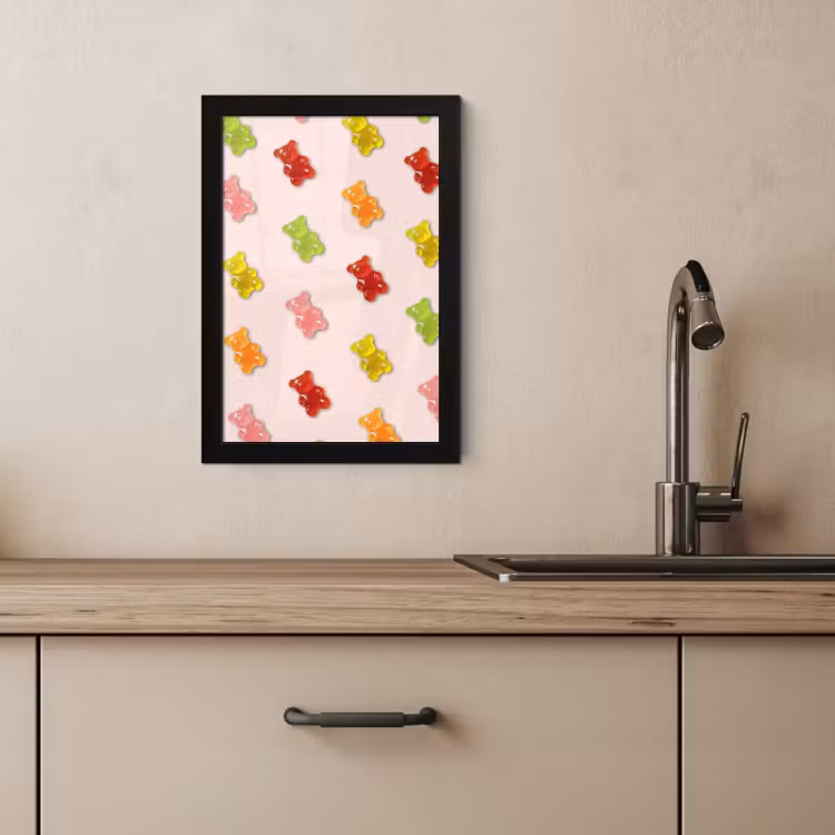 Poster met lijst - Kleur - Snoep - Roze — 3