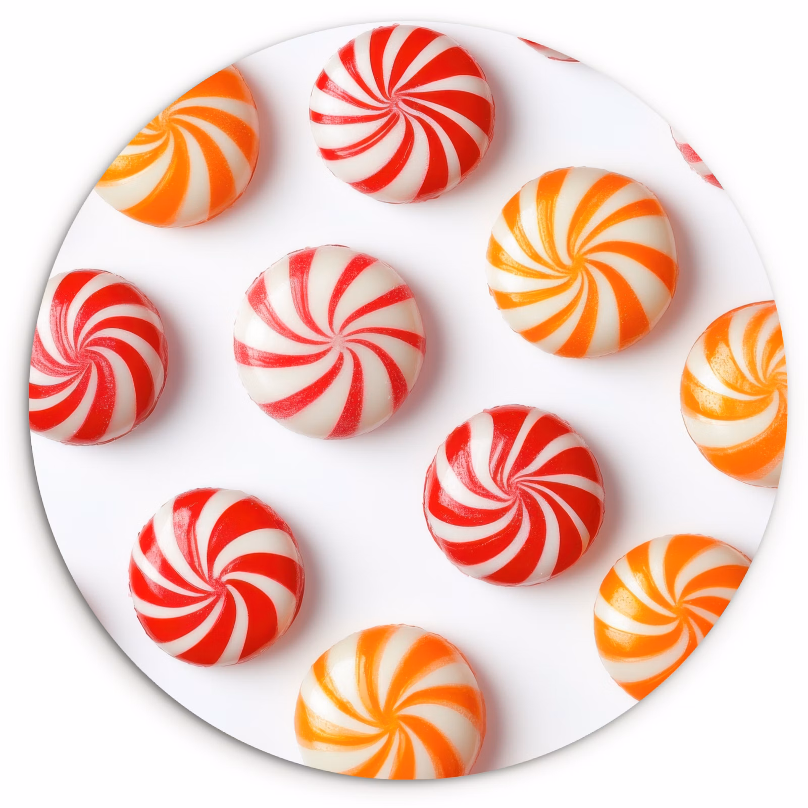 Muurcirkel - Snoep - Patroon - Rood - Oranje — 1