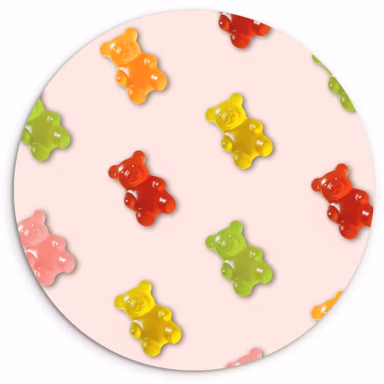 Muurcirkel - Kleur - Snoep - Roze — 1