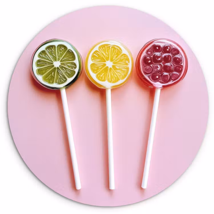 Muurcirkel - Lolly - Snoep - Citrus — 1