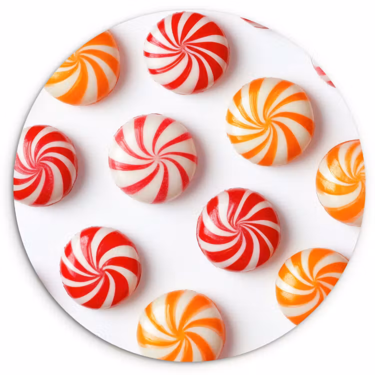 Muurcirkel - Snoep - Patroon - Rood - Oranje — 1