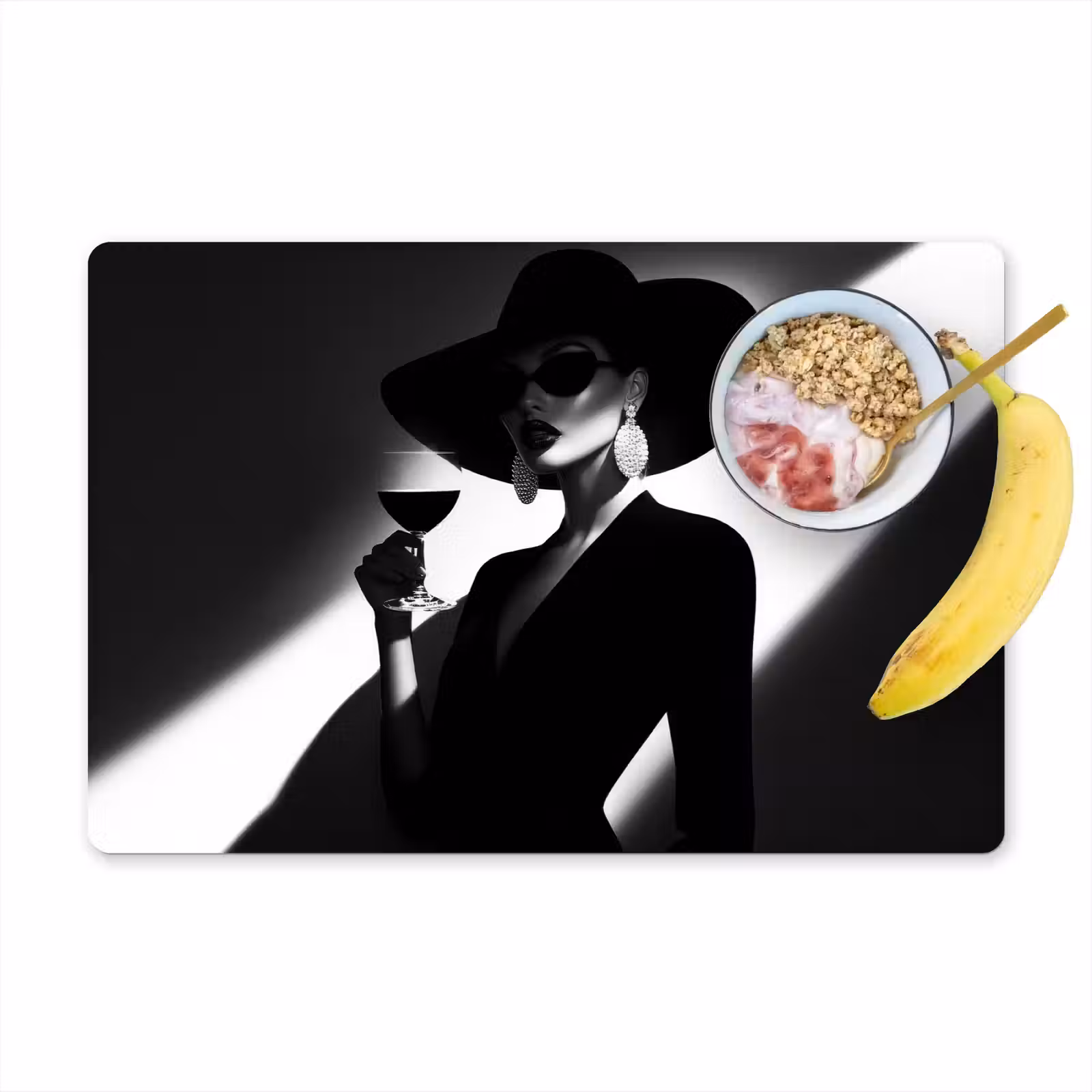 Placemat vinyl - Vrouw - Wijn - Chic — 1