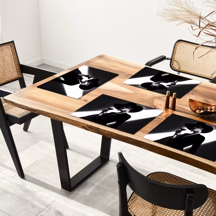 Placemat vinyl - Vrouw - Wijn - Chic — 4