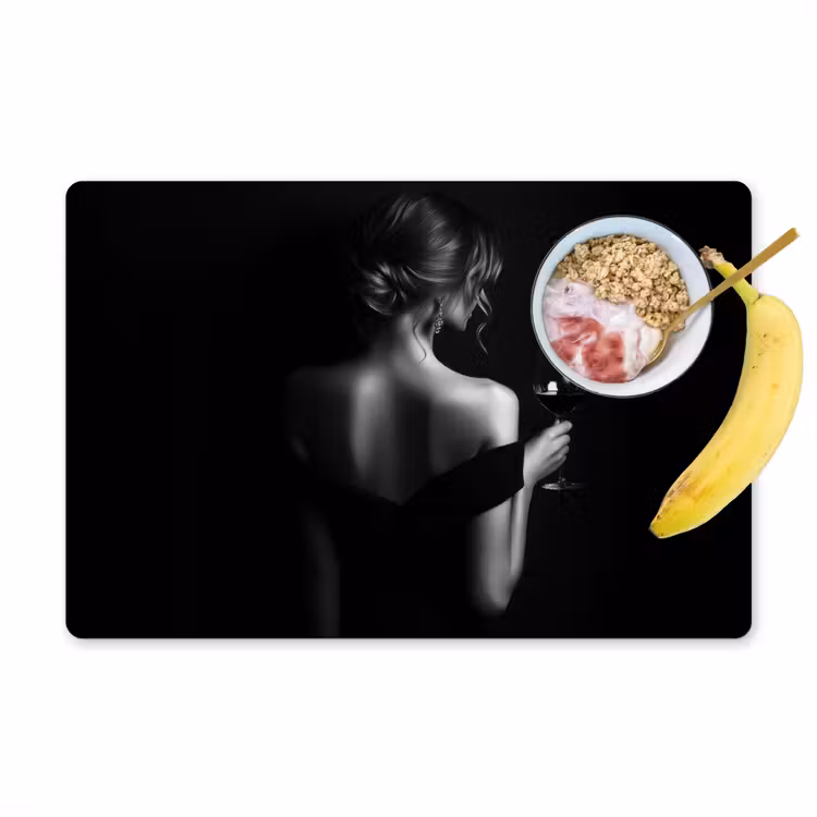 Placemat vinyl - Vrouw - Wijn - Jurk — 1