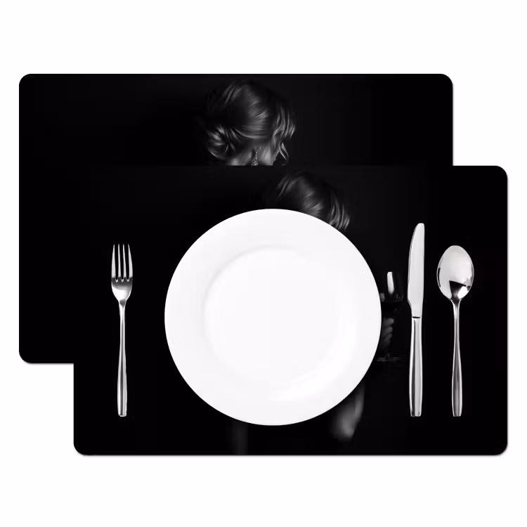 Placemat vinyl - Vrouw - Wijn - Jurk — 2