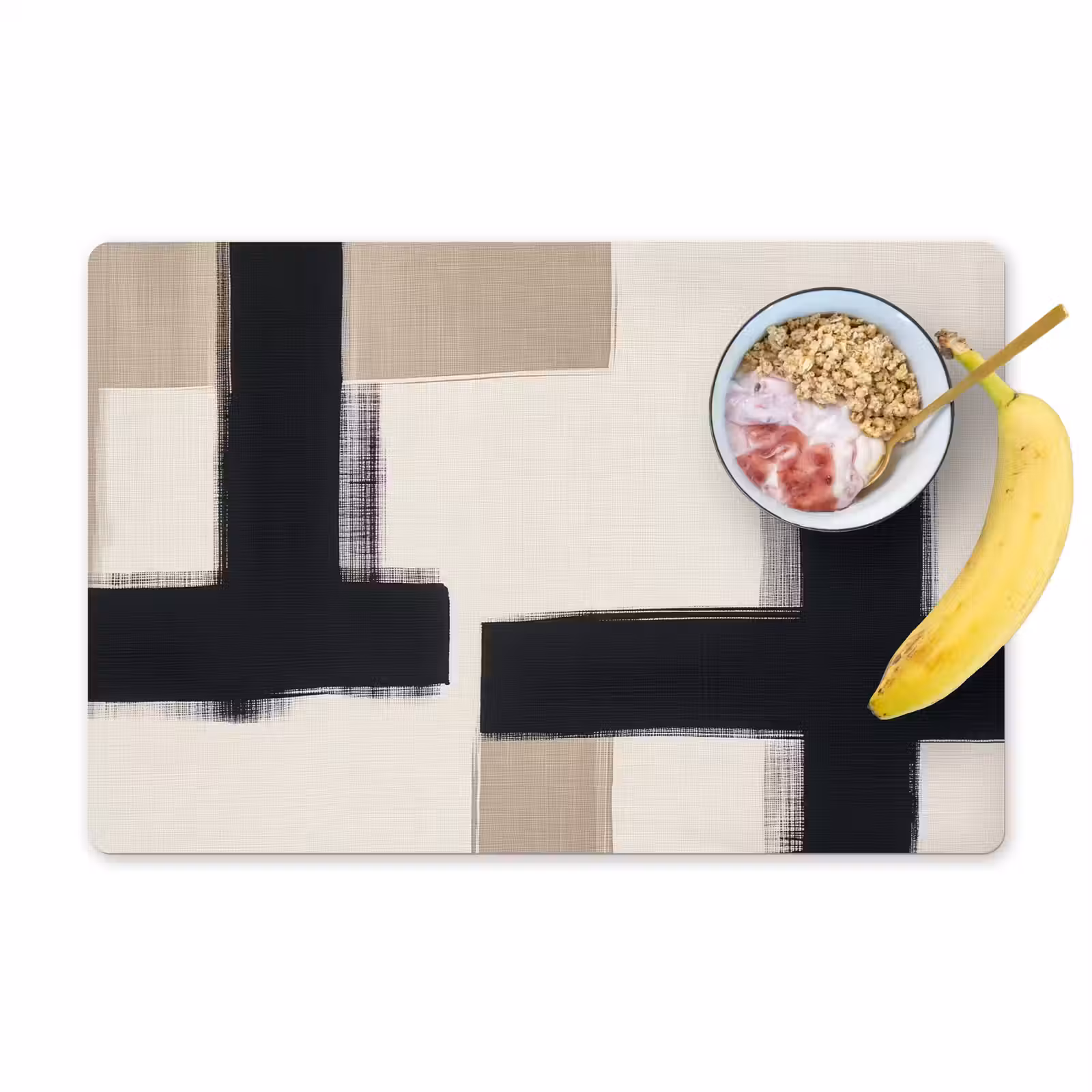 Placemat vinyl - Zwart - Abstract - Japandi — 1