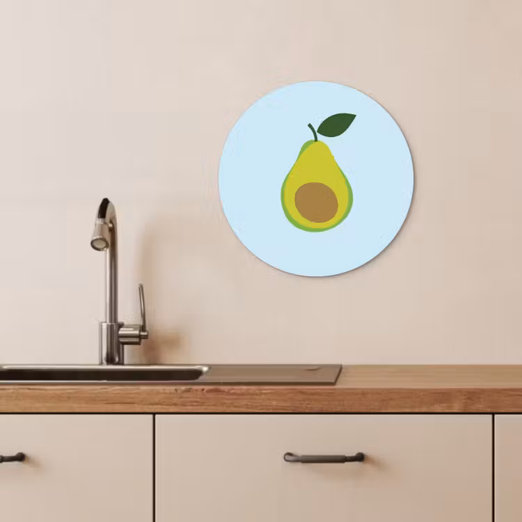 Muurcirkel - Avocado - Illustratie - Groene - Vrucht — 2