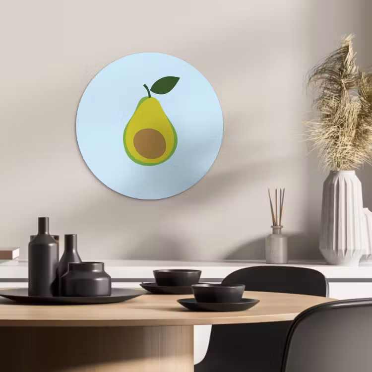Muurcirkel - Avocado - Illustratie - Groene - Vrucht — 3