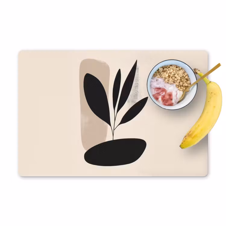 Placemat vinyl - Plant - Beige - Japandi — 1