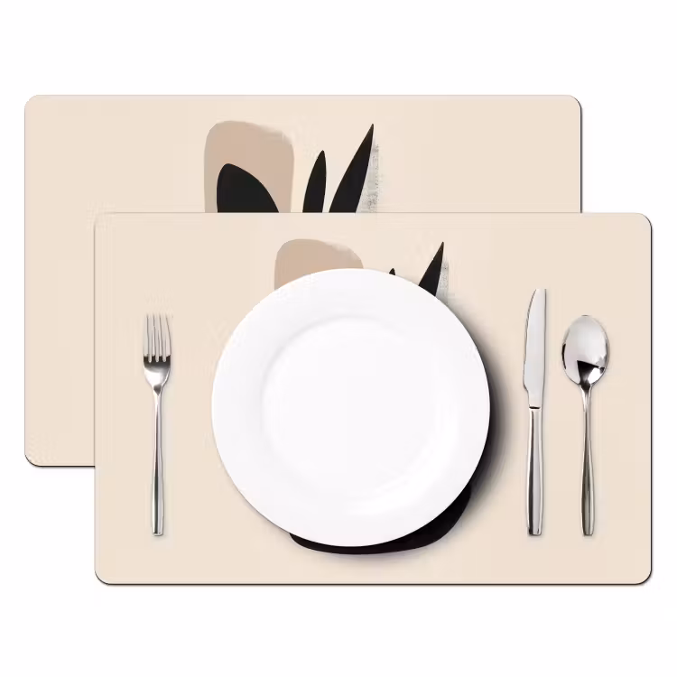 Placemat vinyl - Plant - Beige - Japandi — 2