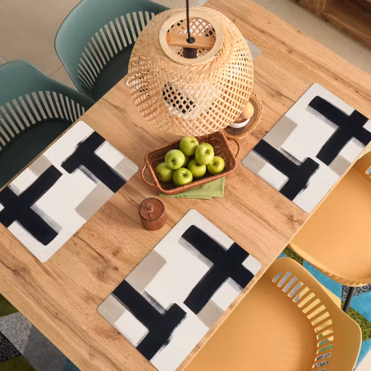 Placemat vinyl - Zwart - Abstract - Japandi — 3