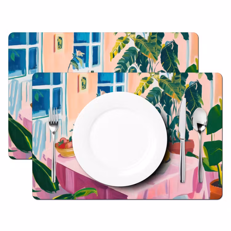 Placemat vinyl - Tafel - Wijn - Fruit — 2