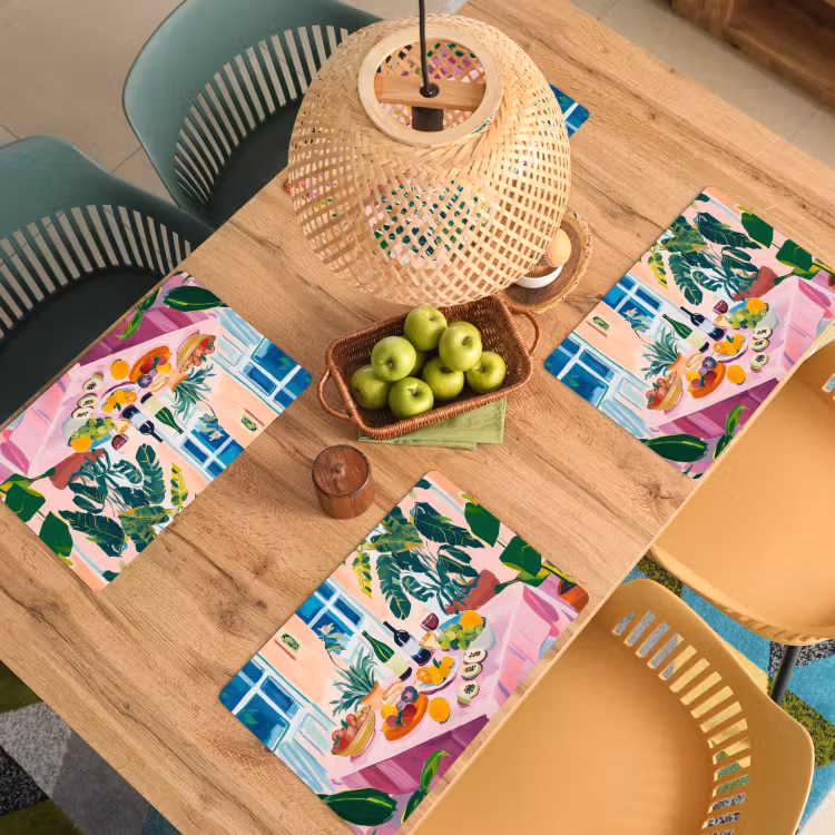 Placemat vinyl - Tafel - Wijn - Fruit — 3