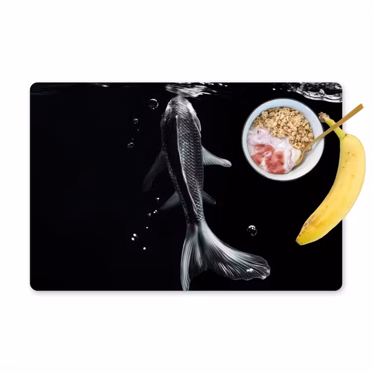 Placemat vinyl - Koi - Vissen - Water - Zwart — 1