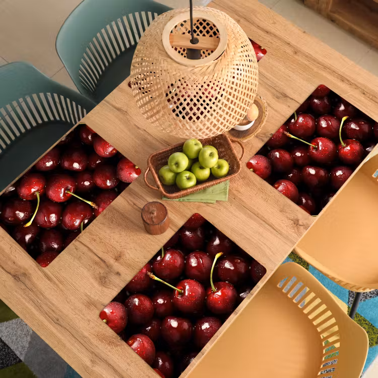 Placemat vinyl - Rood - Fruit - Kersen — 3