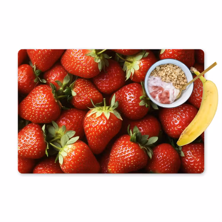 Placemat vinyl - Aardbei - Fruit - Rood — 1
