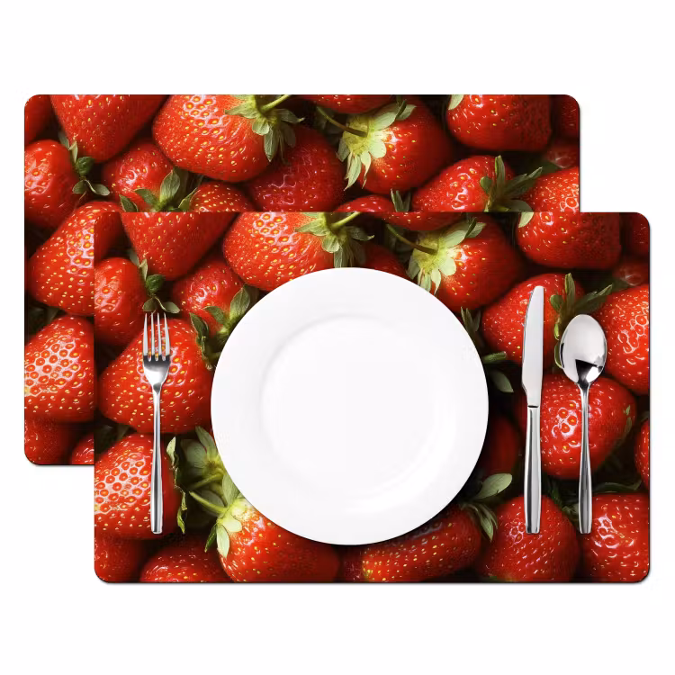 Placemat vinyl - Aardbei - Fruit - Rood — 2