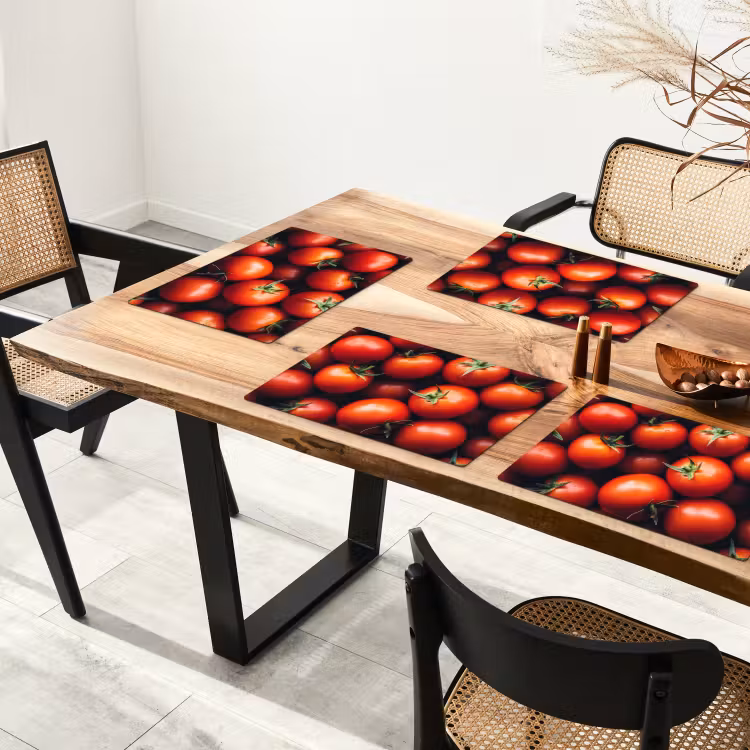 Placemat vinyl - Groente - Rood - Tomaten — 4