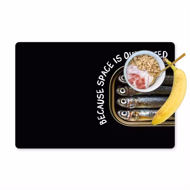 Placemat vinyl - Sardines - Tekst - Vis - Blik — 1