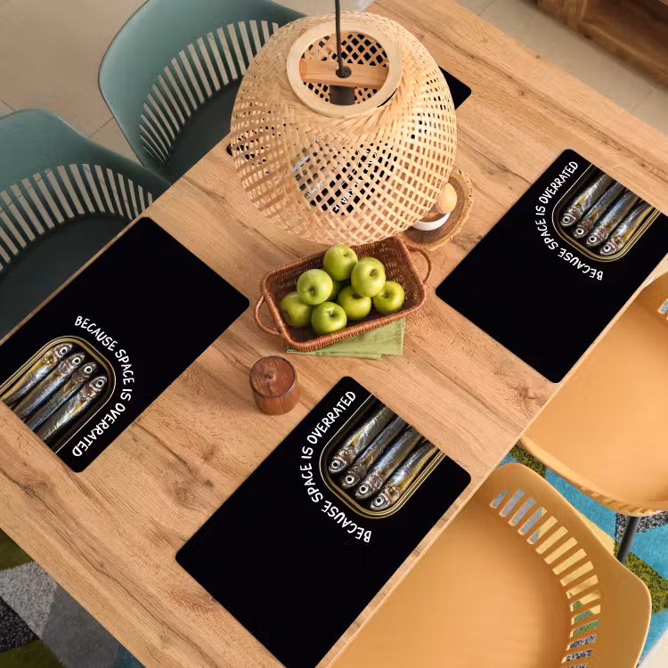 Placemat vinyl - Sardines - Tekst - Vis - Blik — 3