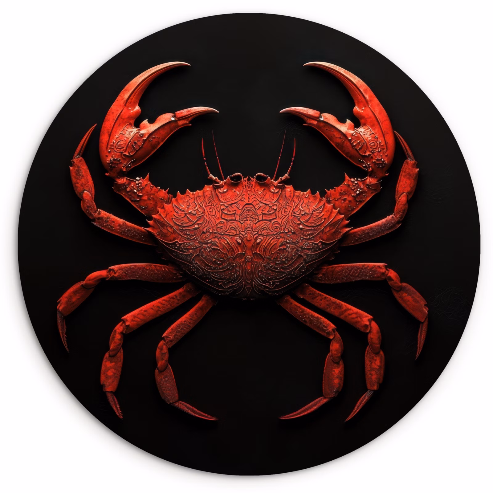 Muurcirkel - Krab - Rood - Vissen - Schaaldieren — 1
