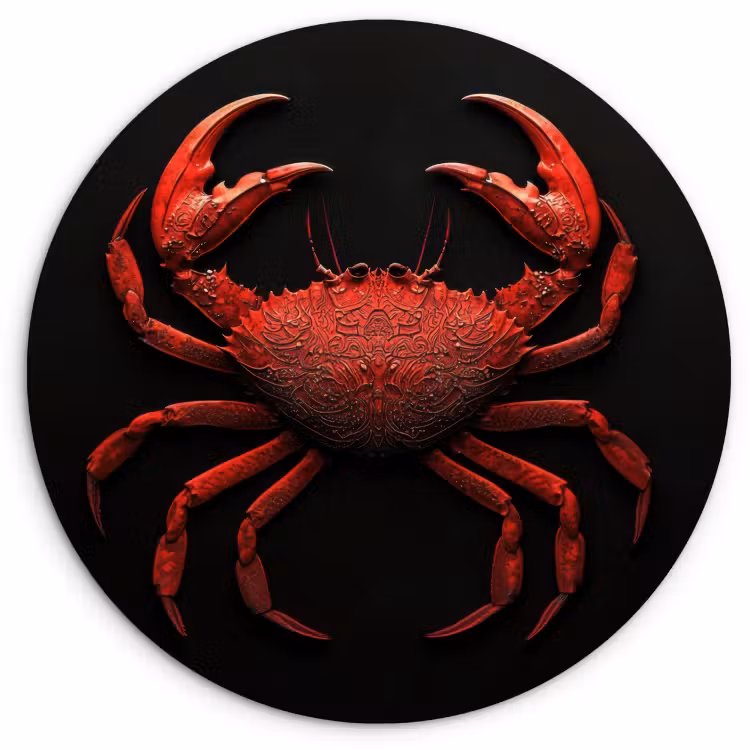 Muurcirkel - Krab - Rood - Vissen - Schaaldieren — 1