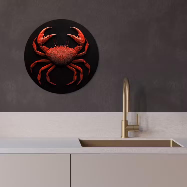Muurcirkel - Krab - Rood - Vissen - Schaaldieren — 3
