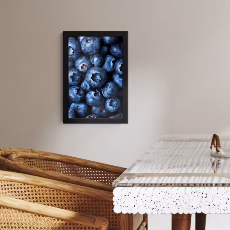 Poster met lijst - Bessen - Blauw - Fruit — 1