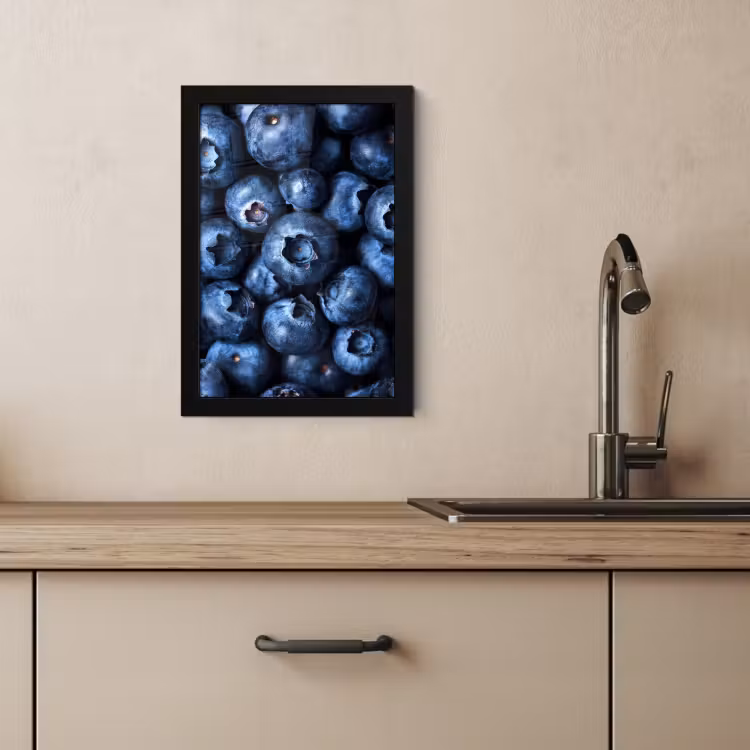 Poster met lijst - Bessen - Blauw - Fruit — 3