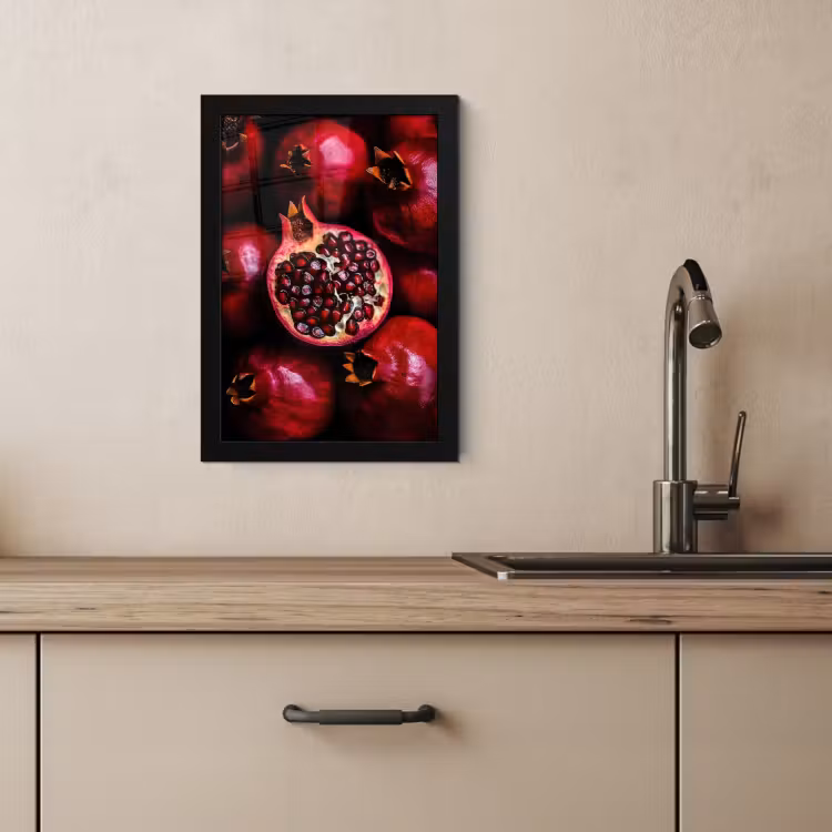 Poster met lijst - Granaatappel - Rood - Fruit — 3