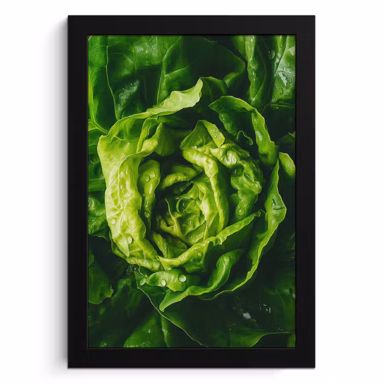 Poster met lijst - Groente - Sla - Groen — 1