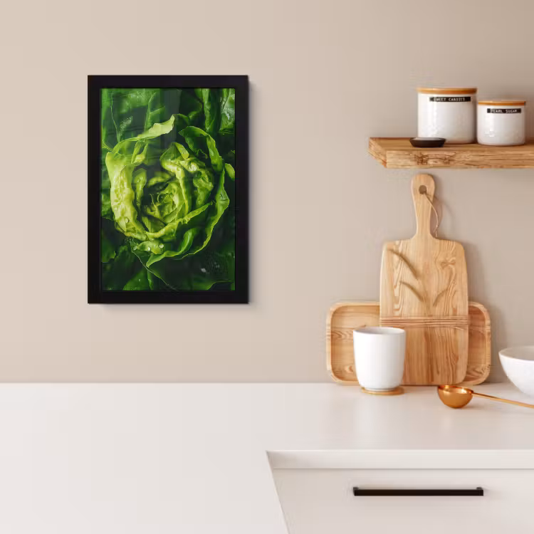 Poster met lijst - Groente - Sla - Groen — 2